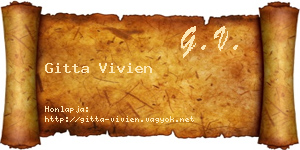 Gitta Vivien névjegykártya
